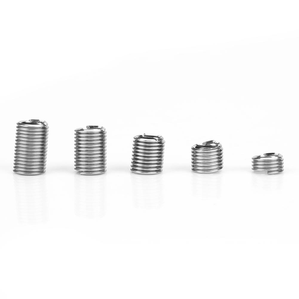 100pcs M6 Stainless Steel Coiled Wire Helical Screw Thread Inserts Set