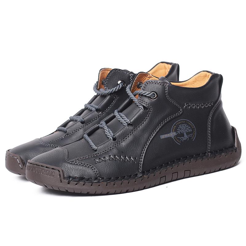 38-48 Men's High-top Large Size Casual Shoes Fashion Retro Casual Leather Boots