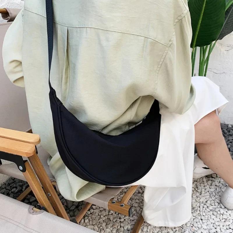 Upgraded Versi Crossbody Bag New Trendy Dumpling Bag Lightweight Small Body Bag Underarm Bag Single Shoulder Canvas Bag