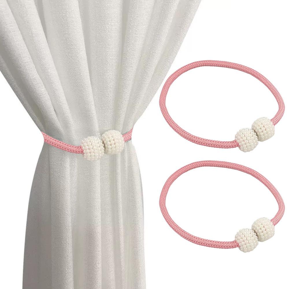 2PCS Magnetic Buckle Magnetic Curtain Clip Hanging Ball Curtain Rope Holders  Home Decor