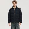 Winter Men's Detachable Hooded Fur Collar Short Loose Versatile Warm Jacket