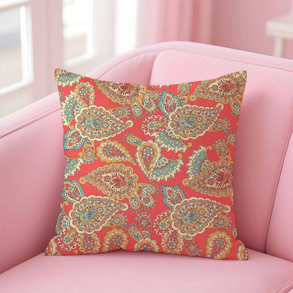 ART Paisley Bandana Pattern Pillow Case Pattern Printing Pillowcase Living Room Sofa Cushion Cover Bedroom Room Decor