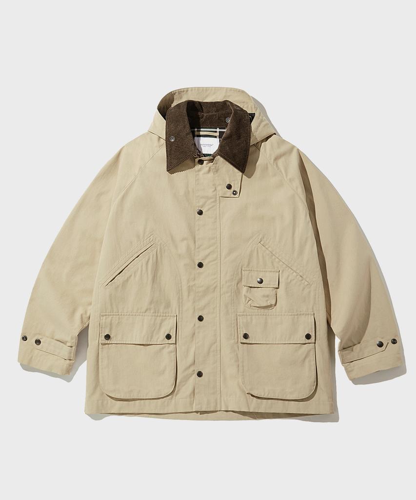 Outstanding Corduroy Collar Hunting Jacket_Beige