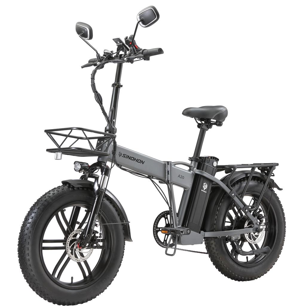 SINOHON A20 Městské Dojíždění Dospělé Elektrické Kolo 500W Motor 48V18Ah Baterie Více Terénní E-Bike 20 Palcová Silniční Kola S Tažnou Sedačkou Elektrické Kolo