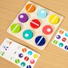 Montessori Holzbausteine Farb-Zuordnungsspiel Formen Puzzle Sortierspiel Farb-Kognitionsspielzeug Farbpaarung für Kinder Bildung