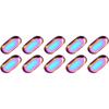 10pcs Mini Decorative Trays Stainless Steel with Golden Oval Pattern for Jewelry Display Bathroom Vanity Placing Holding Candles