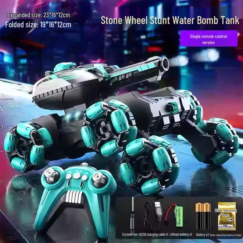 Six-Wheel Remote Control Stunt Tank: Gesture-Sensing Off-Road Water Bomb Toy for Kids