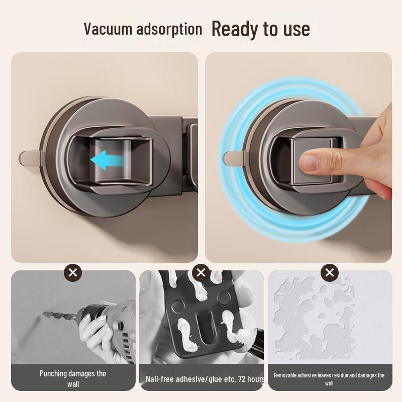 MUYA Suction Cup Mop and Broom Holder