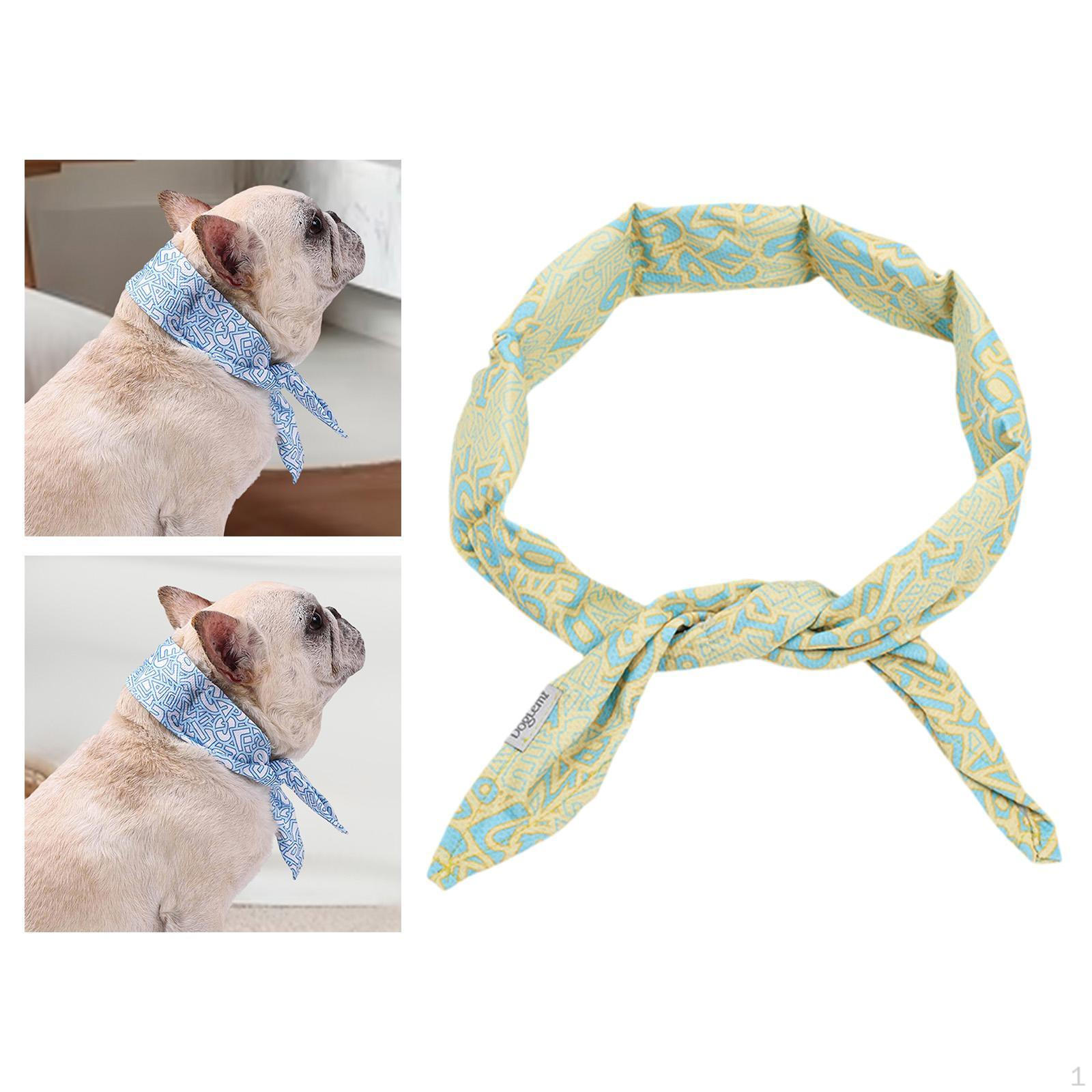 

Adjustable Dog Cooling Bandana for Warm Weather Adventures S_blue