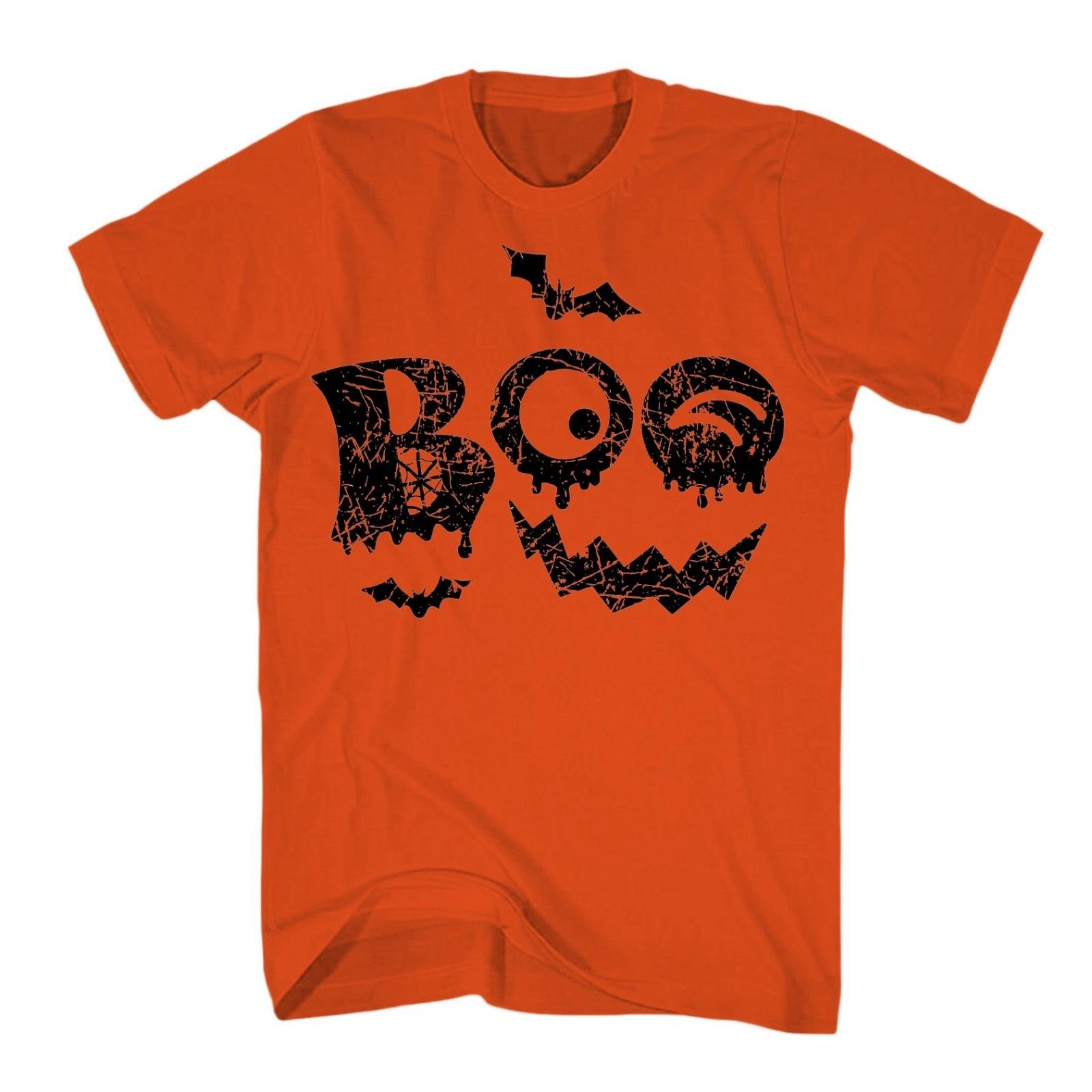 Halloween Shirt Vintage Boo T-Shirt Costume Tee Gift Spooky Spiderweb Bats XXXL