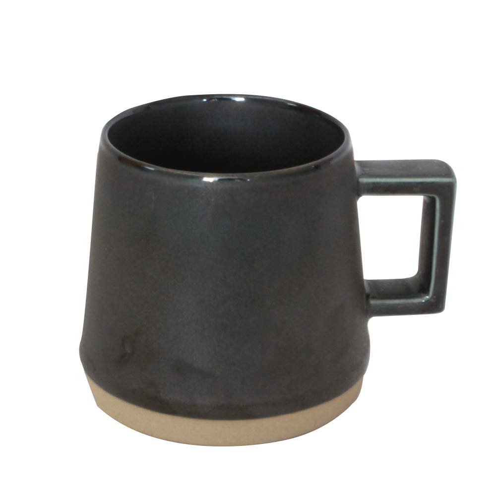 

Black Glazed Coffee Mug with Made in Perfect for Enjoying Brewed Coffee Base, 270ml, Japan, чёрный
