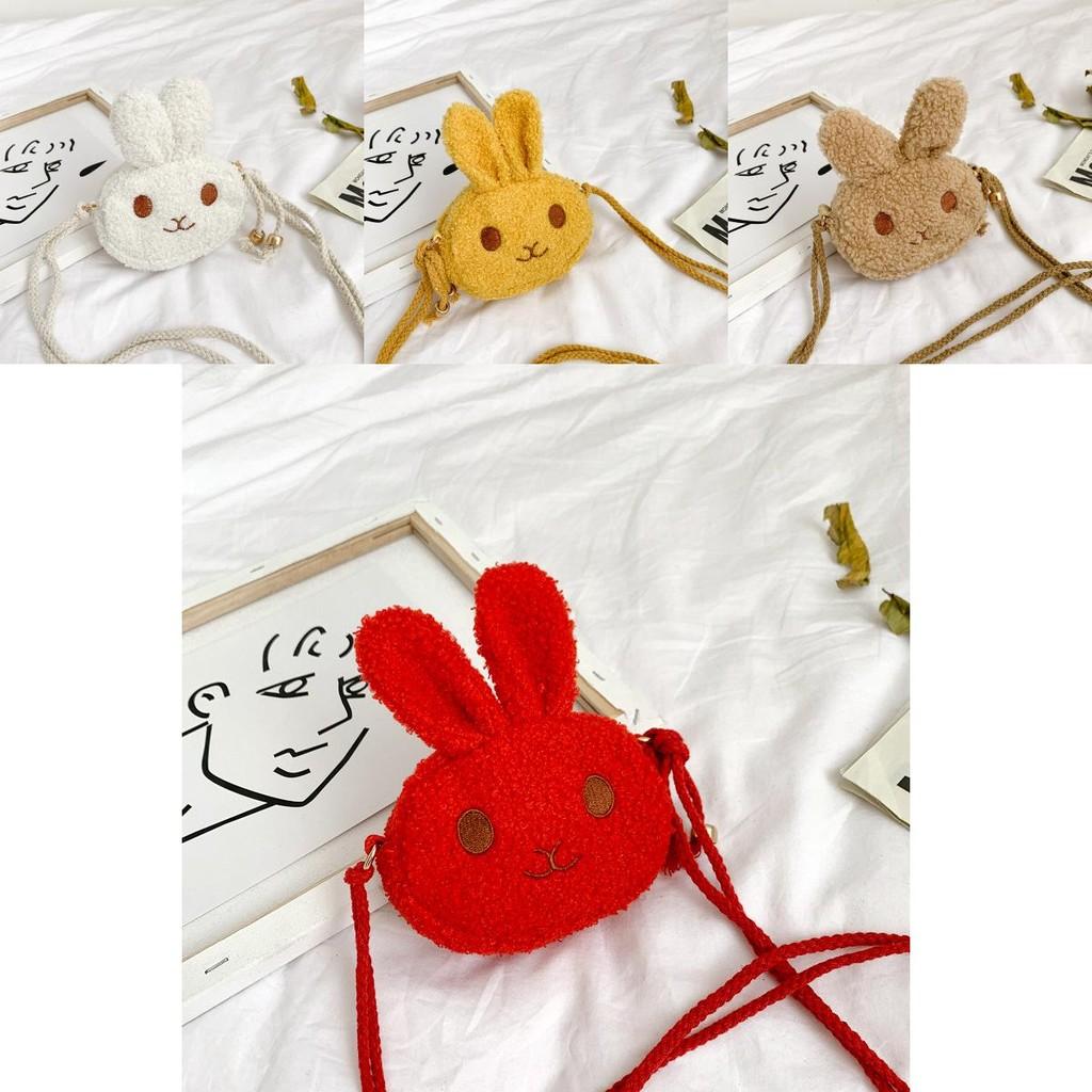 Cute Soft Plush Rabbit Shoulder Bag For Kids Lightweight Mini Design Perfect For Young Girls