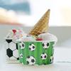 10PCS Soccer Theme Disposable Paper Cups and Bowls Set, Snack Serving for Birthday Baby Shower Party