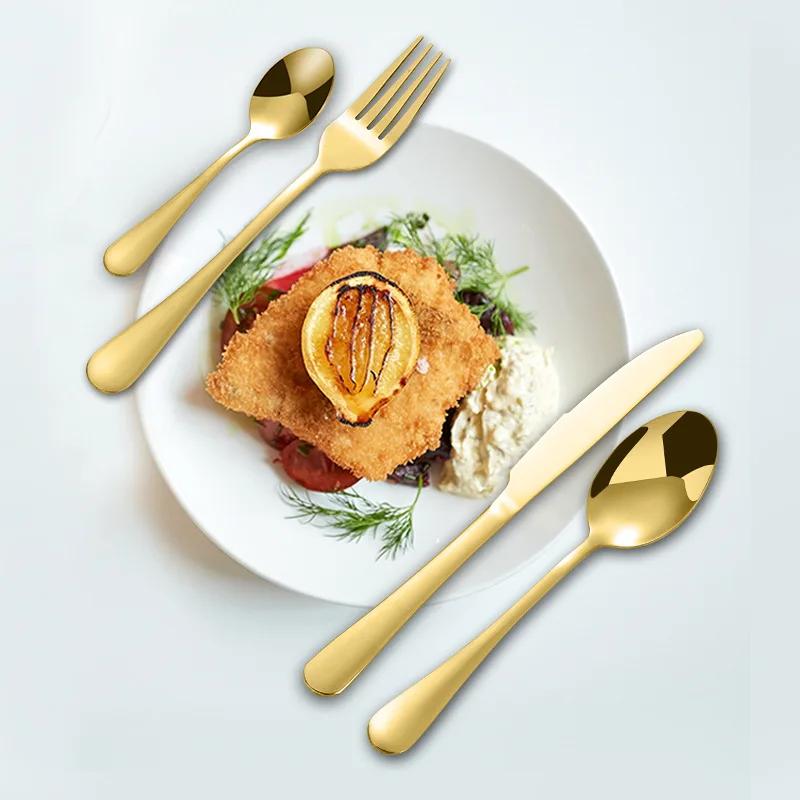 24pcs Luxury Dinnerware Sets with Holder Stainless Steel Fork Spoon Knife Business Gift Box Cutlery Rack Home Flatware Tableware