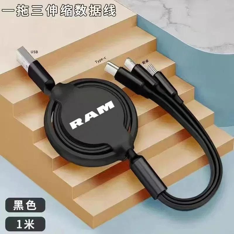 

Fast Charing Data Cable 100W Multifunctional 3 in 1 Data Cord For Dodge RAM 1500 2500 Car Accessorie