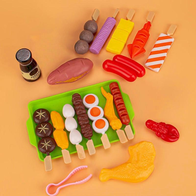Kayannuo Christmas Gifts Clearance - Baby Toys Children's Play House Barbecue Set, Simulation Food Grilled Skewers Kebabs Compatible with XXX
