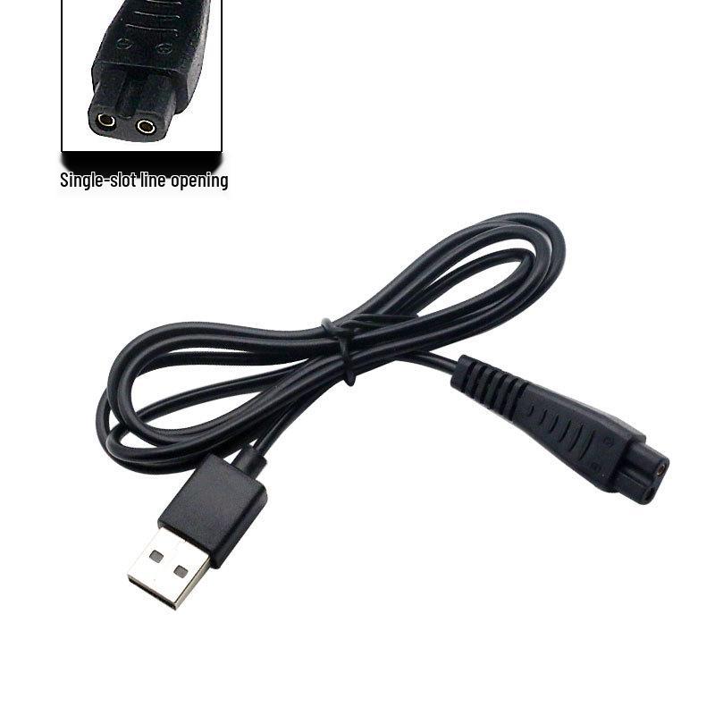 Universal USB Electric Shaver Charger Cable - Durable PVC Injection Molded Power Cord.