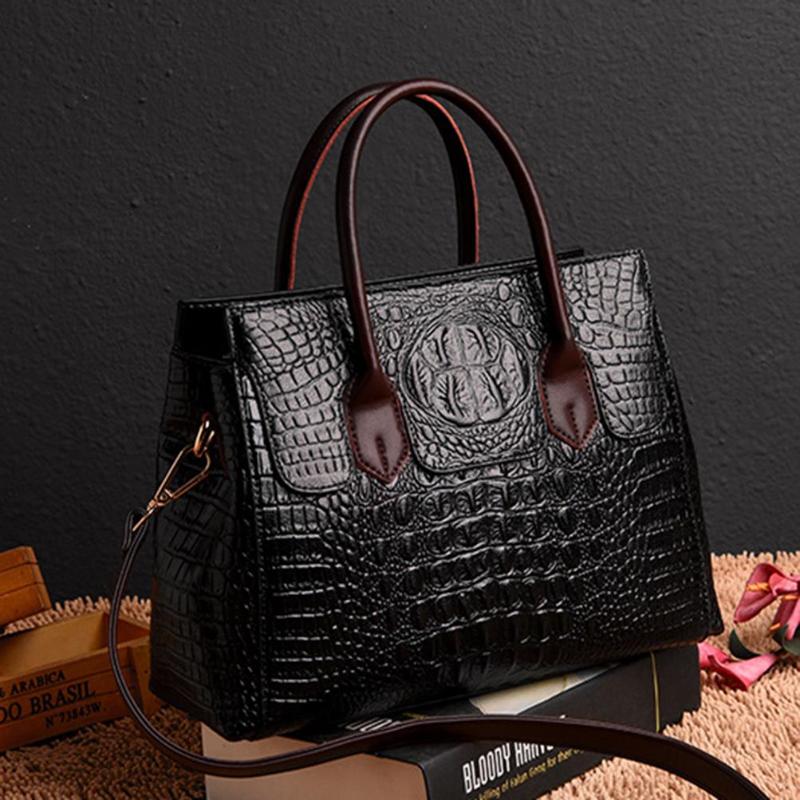 Geantă cu model crocodil geantă tote pentru femei geantă crossbody cu un umăr geantă de mână pentru femei geantă mare
