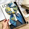 New silk satin 71 * 71 versatile foreign style simulation silk high-end temperament silk scarf middle-aged and elderly decorative scarf neck protectio
