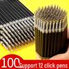 100-Pack of 0.5mm Black Gel Pen Refills - Water-Based, Bullet Tip, Push-Button, Red Pen Compatible