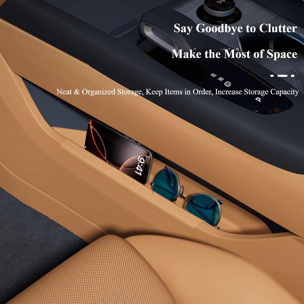 For Zeekr 001 2026 Center Console Lower Silicone Storage Box Shock Absorption Noise Reduction Car Interior Organizer Tray