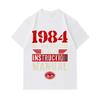 Men's 100% Cotton Crew Neck Short Sleeve T-Shirt, 1984 Not An Instruction Manual Novel Graphic Casual Comfortable Tee for Daily Wear