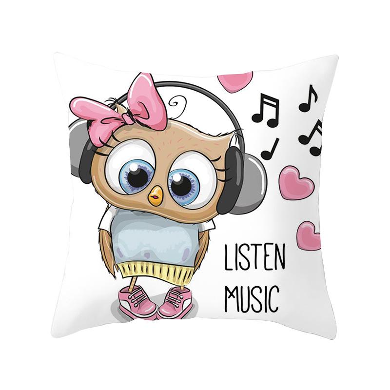 Owl Animal Ins Nordic Print Pillow Cover Sofa Car Pillow Cover Cushion Cover