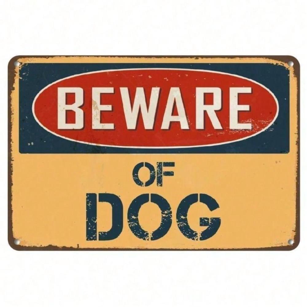 Metal Poster Vintage Dog Wall Decor for Entry