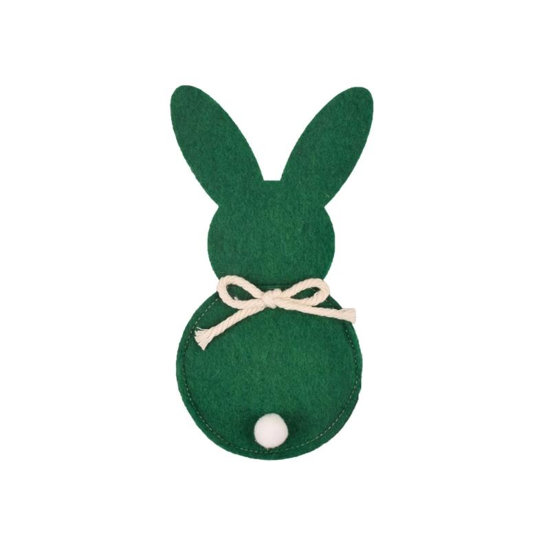Cutlery Case Lovely Rabbit Cutlery Holder Cutlery Bag for Easter Christmas New Year Decor Non Woven Cloth Resuable 6PCS