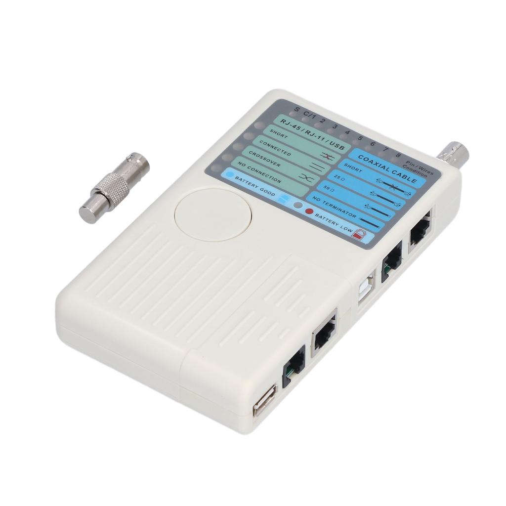 Network Cable Tester 4 In 1 Multifunctional Coaxial Wire Testers for RJ45 BNC RJ11 USB