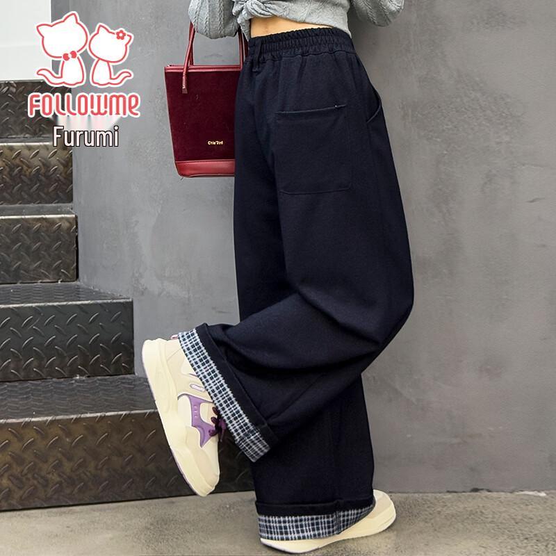 FULOMI Girls' 2026 Spring Fashion Korean Casual Loose Long Pants