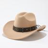 Hot-selling retro bull's head big-brimmed top hat European and American suede western cowboy hat men's and women's temperament jazz hat