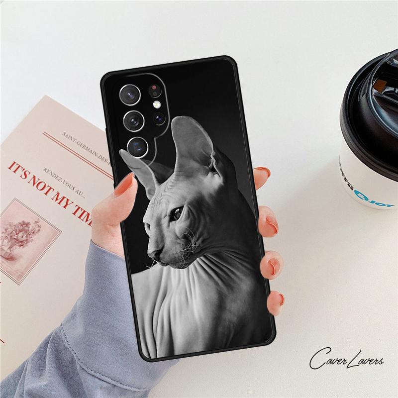 Sphynx Sphinx Cat Phone Case For Samsung Galaxy S24 S25 S23 S22 Ultra Note 10 20 Plus S20 S21 FE Cover