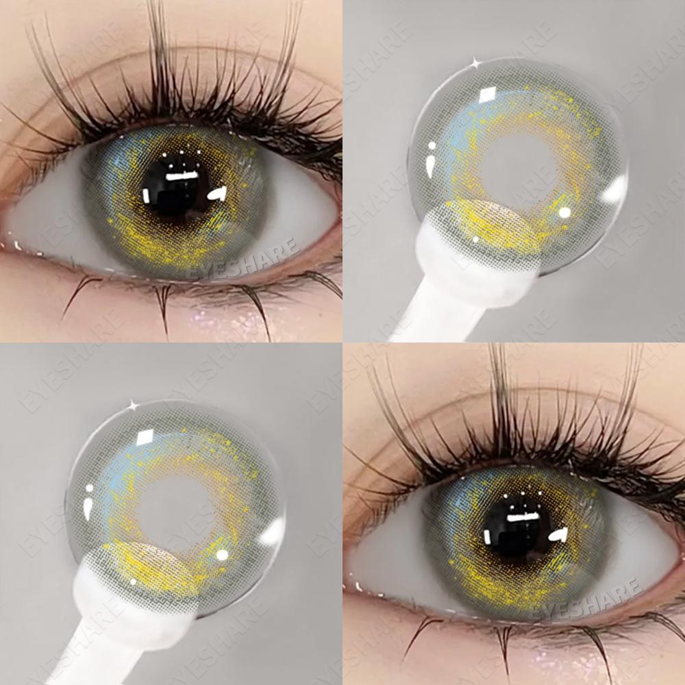 Eyeshare 2Pcs Red Contact Lenses 14.5mm Contact Lenses Big Doll Eye Color Iris For Eyes Natural Cosmetics Annual Contacts