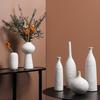 Simple White Vegetative Ceramic Vase Ins Ornaments Living Room Dining Table Home Decoration Mini Dried Flower Soft Decor Gift