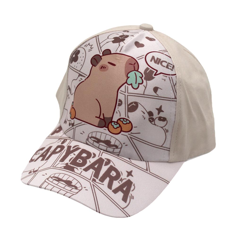 Capibara Themed Baseball Cap for Children - Cute Cartoon Capibara Baseball Cap with Sun Protection