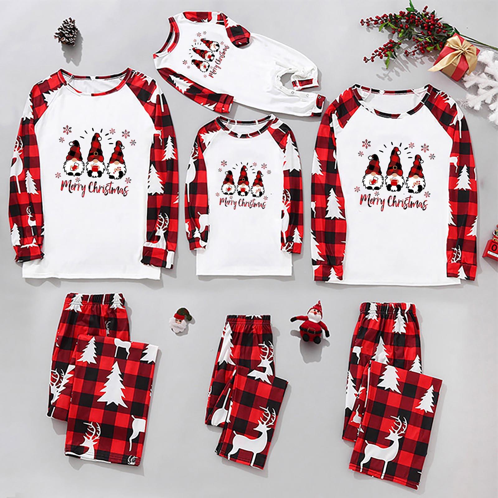 Christmas Family Matching Festive Xmas Pajamas Sets Holiday Pjs for Boys and Girls baby-3
