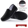 Men's Black Old Beijing Cloth Shoes - Slip-On, Mesh, Casual, Versatile, Tendon Sole
