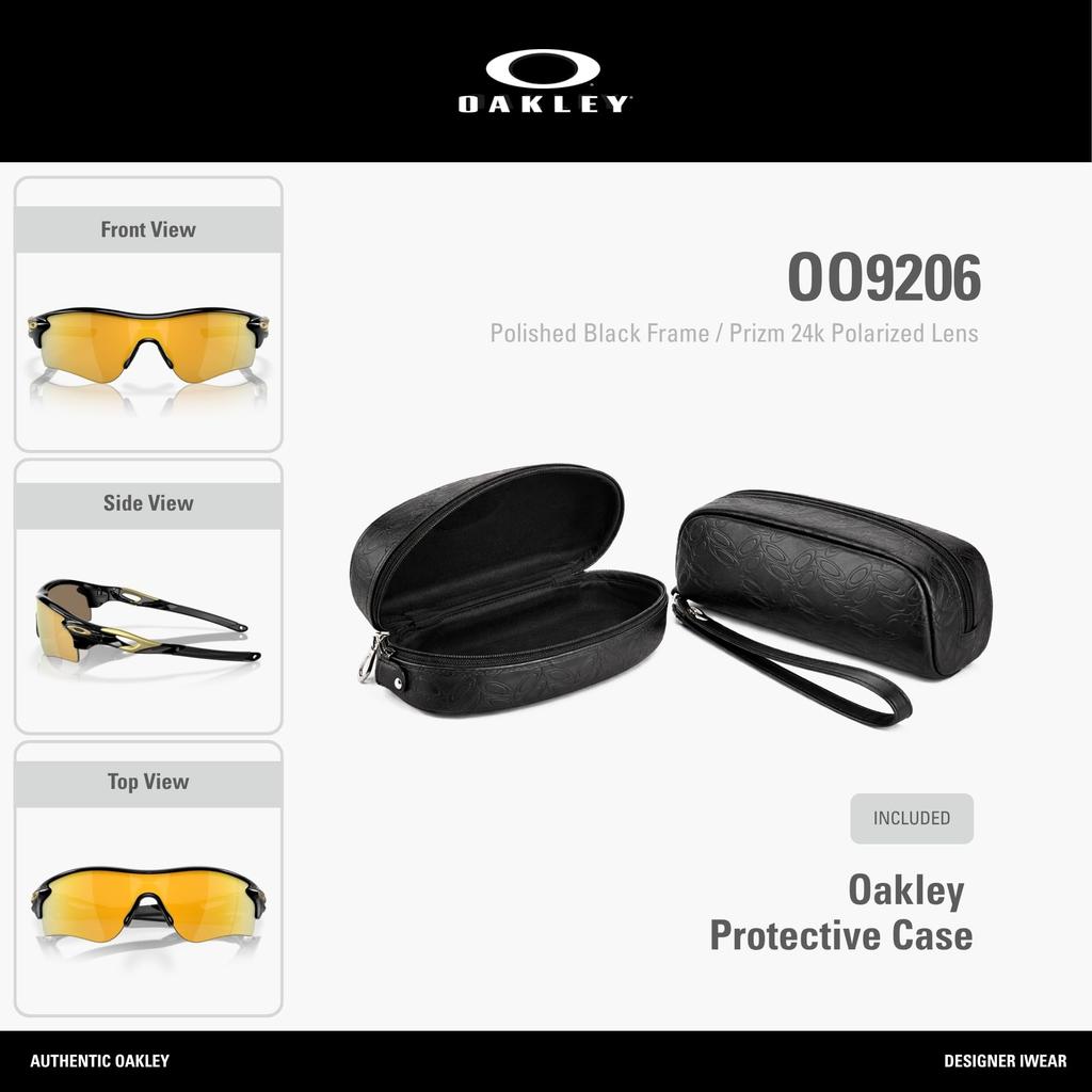 Sunglasses 0OO9206 RADAR POLISHED 38 LOCK PATH 24K POLARIZED LENS [Oakley] BLACK/PRIZM (Asia Fitting)