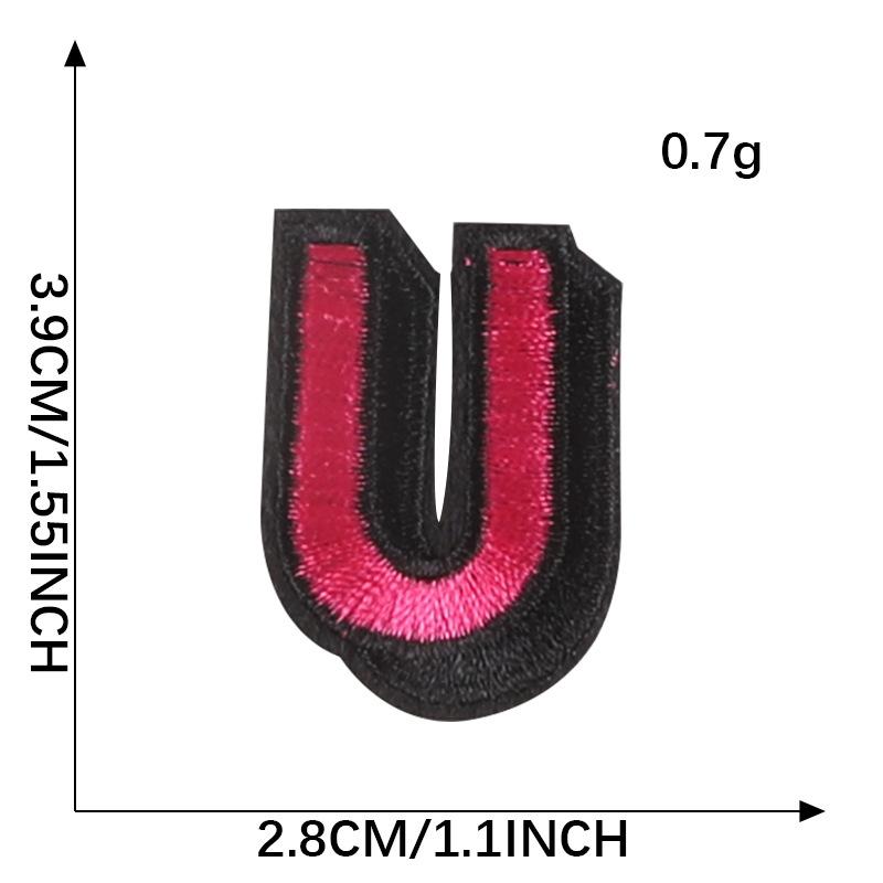 Duoku Computer Embroidery English Alphabet Cloth Label Name Label Ball Suit Mark Patch Clothing Accessories Embroidery Cloth Sticker