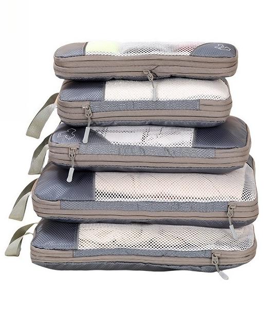 5PCS/set Travel Clothes Storage Bag Luggage Compression Organizer Set Large Capacity  Packing Cubes for Travel Luggage Suitcase