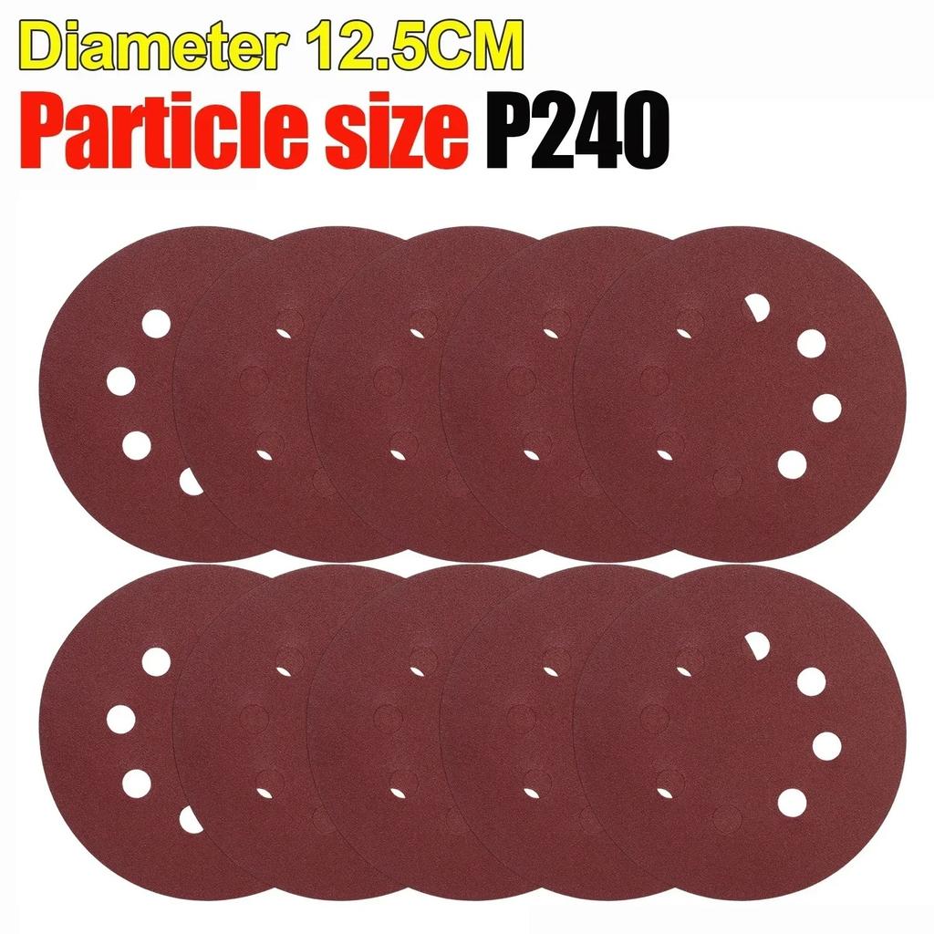 Universal 8 Hole Sanding Discs 125mm Sandpaper for Metal Wood Glass Sander Polishing Pads Home Abrasive Tools 40~3000 Grit
