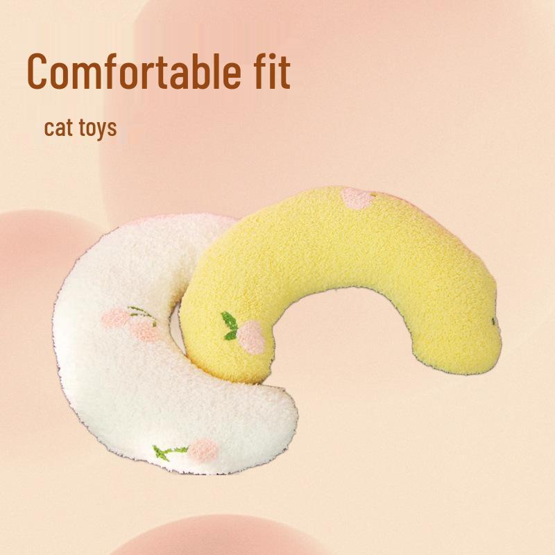 Pernă Moale de Pluș în Formă de U pentru Animale de Companie: Saltea de dormit elastică confortabilă pentru câini și pisici