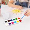 Art Supplies Watercolor Paint Set, Portable Washable Solid Palette, Bright Semi Dry Set Colors Pigment Kit, for Kids And Beginners Illustrations Safe