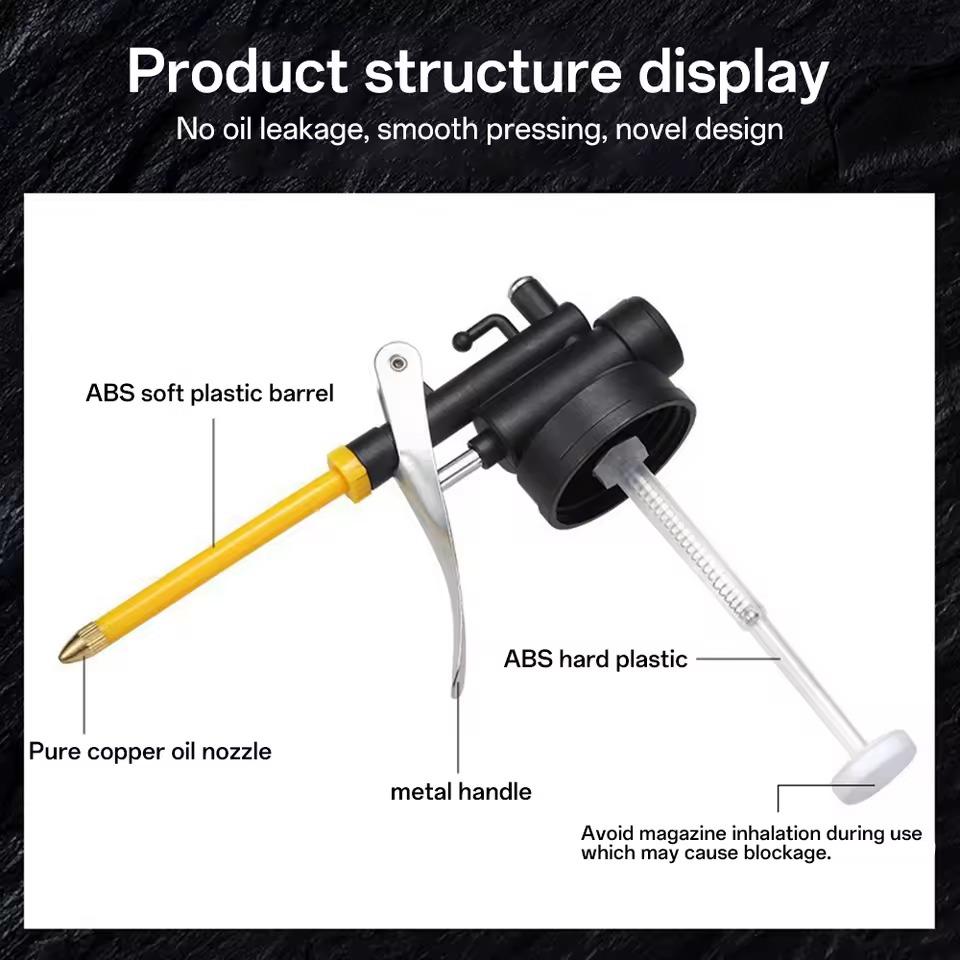 High Pressure Oiler Grease Flex Gun Oil Pump Cans 250ML Hand Tools Lubricator Clear Oil Can Transparent Plastic
