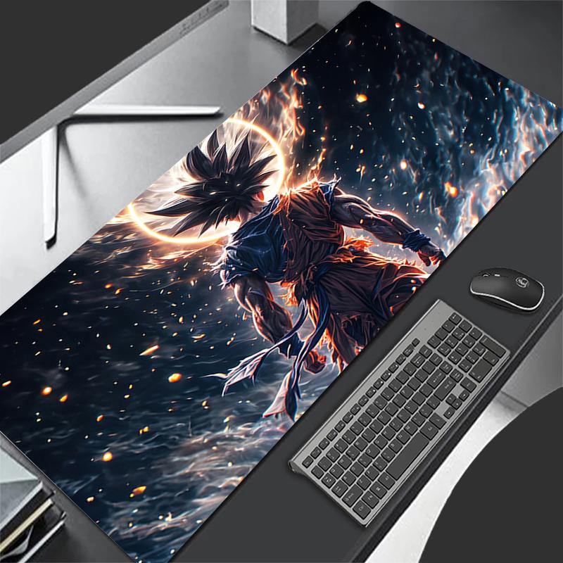 

Gaming Mouse Pad Design Non-slip Rubber Sewn Edge Dragon Ball Extended Desk Mat HD Keyboard Pad Gamers And Office Work Mousepad 30x60x0.2cm