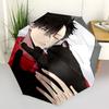 1pc Anime Character with Black Cat Outdoor Umbrella - Automatic Opening/Closing, Portable 3-Fold Design, 8-Bone Iron Frame, Perfect Gift for Fans