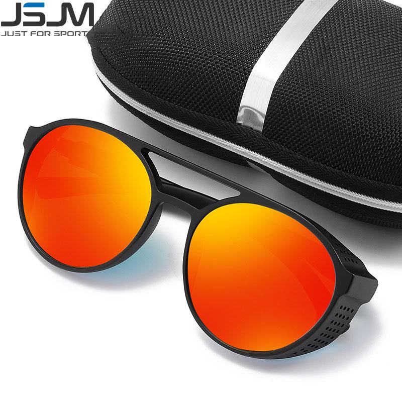 Jsjm New Fashion Mens Polarized Sunglasses Luxury Designer Round Classic Driving Fishing Sun Glasses Eyewears Uv400