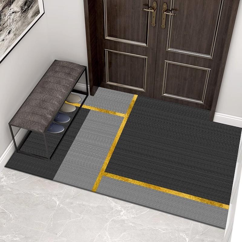 Europe Style Geometry Stripe Carpet Living Room Sofa Bedroom Study Kitchen Entrance Door Mat Non-slip Fashion Home Decor Rug