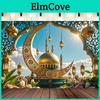 Mosque Lantern Mubarak Eid Moon Backdrop Banner Arabian Ramadan Mubarak Photo Background Islamic Muslim Festival Decor